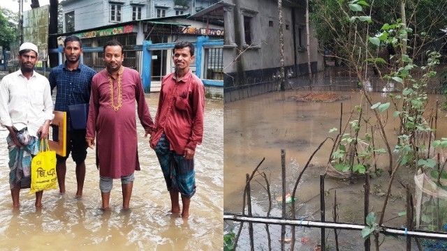 বাহুবলে বন্যার পানিতে ৪টি ইউনিয়নের কয়েকটি গ্রাম প্লাবিত,ব্যাপক ক্ষয়ক্ষতি।