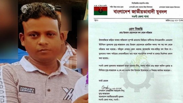 রাণীনগরে চাঁদাবাজীর অভিযোগে যুবদল নেতাকে দল থেকে বহিস্কার