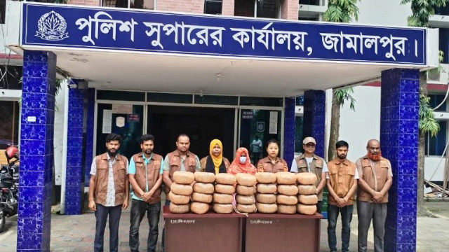 জামালপুরে ডিবি পুলিশের অভিযানে ৭৪ কেজি গাঁজাসহ নারী আটক।।