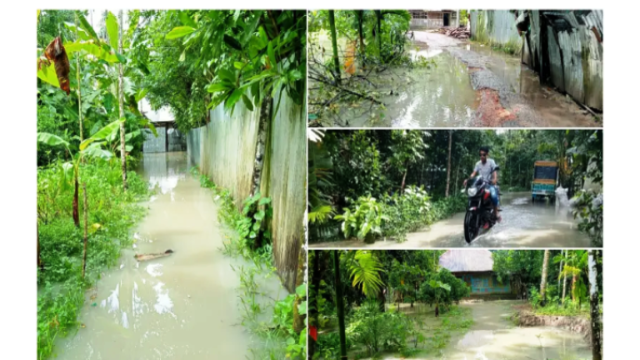 পিরোজপুরে অতিরিক্ত জোয়ারের পানিতে ২০ গ্রাম প্লাবিত, বেড়িবাঁধ না থাকায় ব্যাপক ক্ষতি