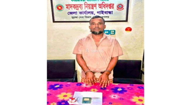 সাদুল্লাপুরে ইয়াবাসহ মাদক ব্যবসায়ী গ্রেফতার