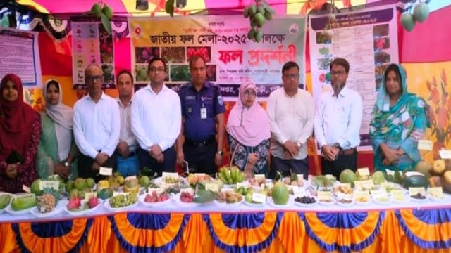 পলাশবাড়ীতে জাতীয় ফল মেলা উপলক্ষে ফল প্রদর্শনী