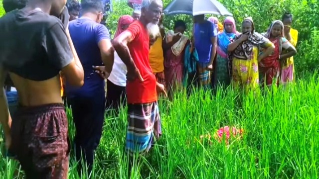 বিরামপুর ধান খেত থেকে নারীর মরদেহ উদ্ধার