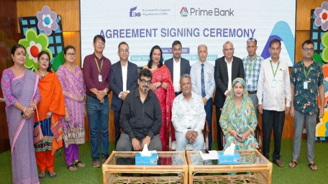 প্রাইম ব্যাংক ও ইএসডিও-এর মধ্যে পে-রোল ব্যাংকিং চুক্তি স্বাক্ষর