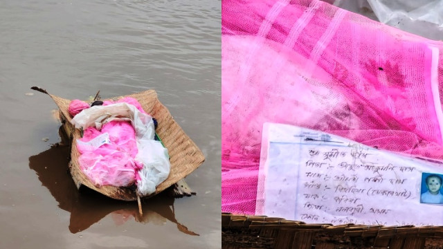 কলার ভেলায় ভেসে এলো ভারতীয় শিশুর লাশ